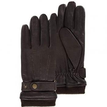 Gants Isotoner homme cuir tactiles marron 8