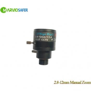 Marviosafer 3MP HD 2.8-12mm Manual Zoom Lens for CCTV Cameras
