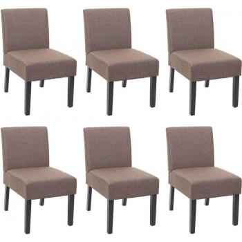 Chaise lounge en tissu marron HHG