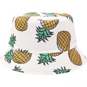 Foldable Pineapple Design Beach Hat for Men and Women