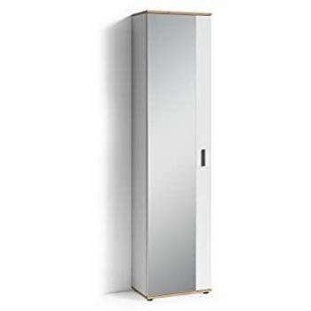 ByLIVING Garderobe JAKOB, Hochschrank mit Spiegeltür, 49 cm breit, Artisan Eiche/weiß