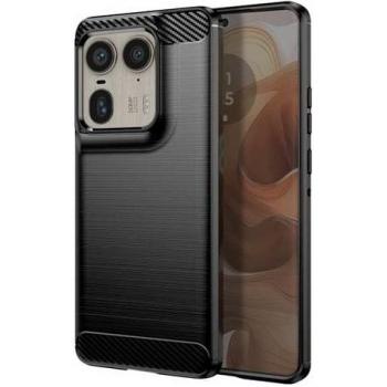 Avizar Classic Carb Smartphone Case für Motorola Edge 50 Ultra, Schwarz