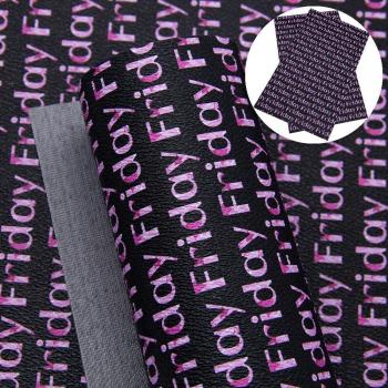 Geometric Black Background Clam Pattern Synthetic Leather – DIY Handmade Materials for Making