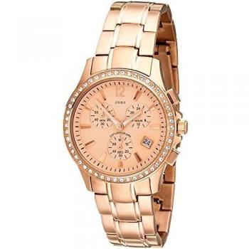 Edelstahl-Quarz-Uhr JOBO für Frauen, Swarovski‑Elemente