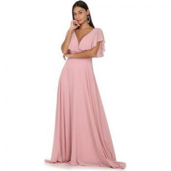 Robe Volants et Coques Rose