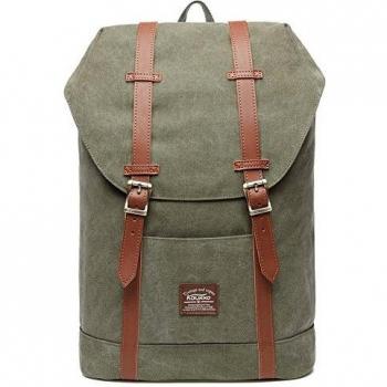 Mochila KAUKKO para Laptop 16 en Lona Verde Ejercito