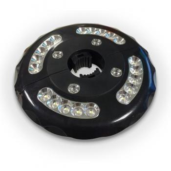 Lampe LED Noir Parasol Mât Central, Déporté Sweeek
