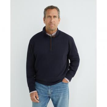Sudadera de Algodón Gant para Hombre con Media Cremallera (4XL)