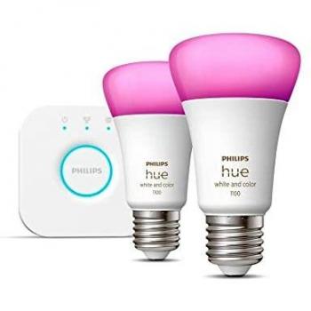 Philips Hue White and Colour Ambiance E27 Starter Kit with Bridge