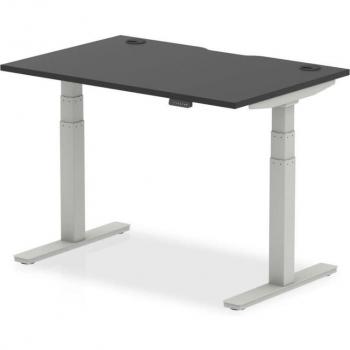 Air Black Series 1600 x 600mm Height Adjustable Desk Black Top with