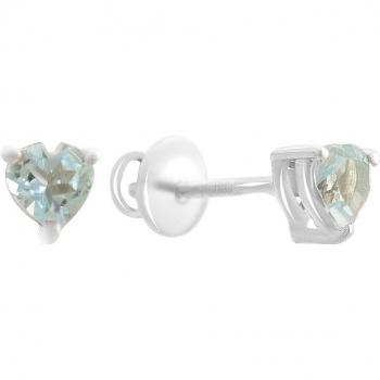 Orecchini in argento con topazio 1.1ct tonalità blu
