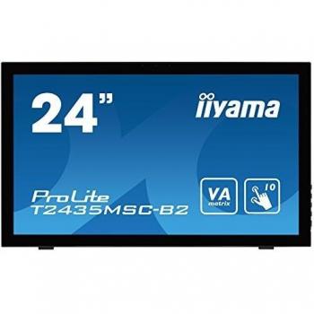 Iiyama ProLite T2435MSC-2 (23.6 inch Multi-touch) LED Backlit LCD Monitor 3000:1 250cd/m2 (1920x1080) 6ms Webcam DVI/HDMI/DisplayPort (Black)