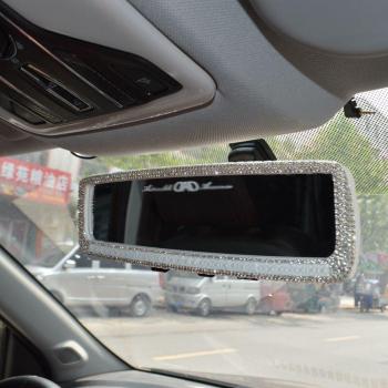 Bling Crystal Diamond Rhinestone Universal Car Interior Rearview Mirror