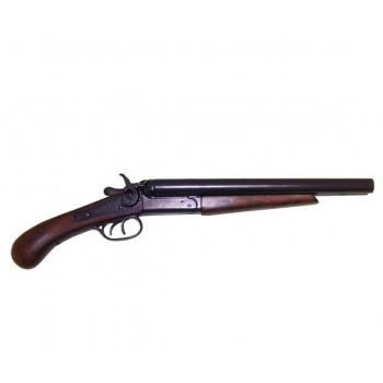 Pistola de colección 2 cañones recortados 1868