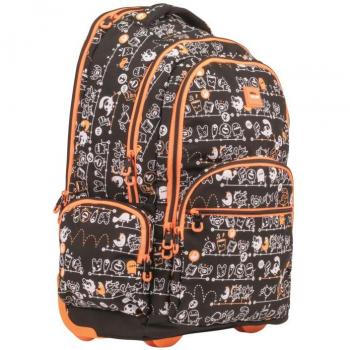 MOCHILA ESCOLAR CON RUEDAS MILAN NEGRO 52 x 34,5 x 23 cm