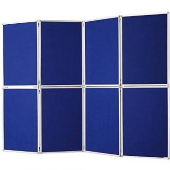 Paravent en feutre 8 pièces Bleu Magnetoplan