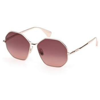 Max Mara Unisex Golden‑Yellow 57 mm Geometric Frames
