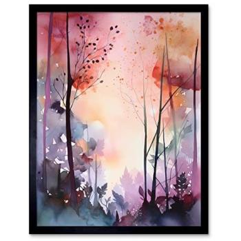 Dawn in the Trees: Ethereal Misty Forest Painting 12x16