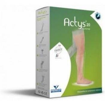 Calcetín de Compresión Actys Beige para Hombre, Talla 1