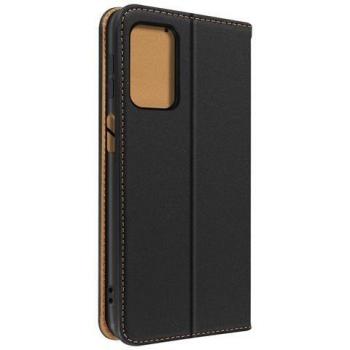 Housse en cuir authentique Galaxy A23/M23 5G : porte-cartes + support vidéo noire