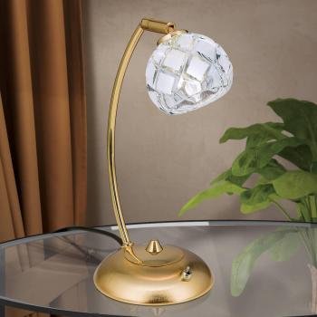 Madero Órion Lámpara de Mesa en Oro con Cristal de Plomo