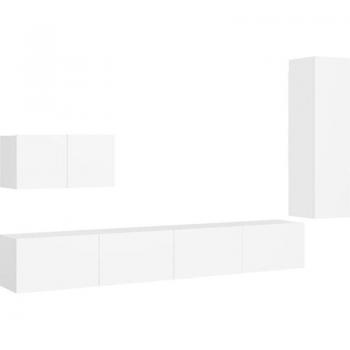 Conjunto Salón Dormitorio TV Blancos