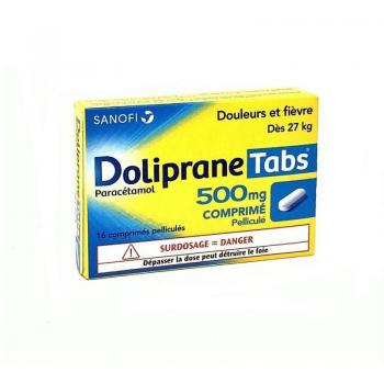 Doliprane 16 comprimés pelliculés 500mg