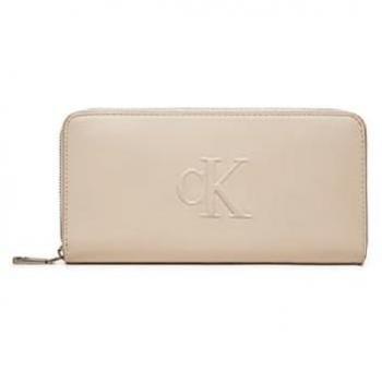 Calvin Klein Grey Sculpted Zip‑Around Cardholder – K60K612743-PCJ
