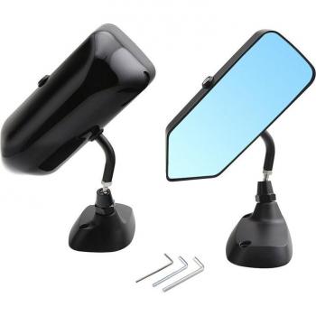 Módulo F1 Lado Coche: Espejo Retrovisor Negro + Soporte Azul