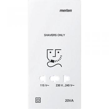 Merten 213419 Zentralplatte für Rasiersteckdose, weiß