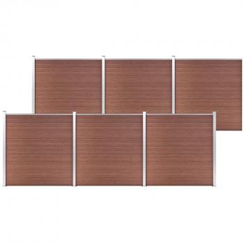 Clôture de jardin en WPC 1045x186 cm Marron
