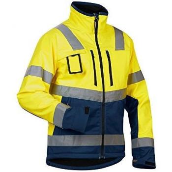 Blaklader Warnjacke Softshell gelb marine, Größe 3XL