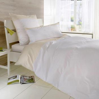 Weiß‑Creme Mako Satin Kissenhülle 70x90 cm (Einzeln)