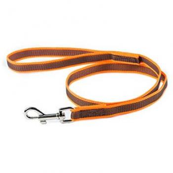 Color & Gray Super‑Grip Leash with Handle – Julius‑K9, Orange/Gray, 1 m