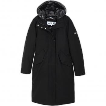 Parka calda donna Aigle con cappuccio in lana