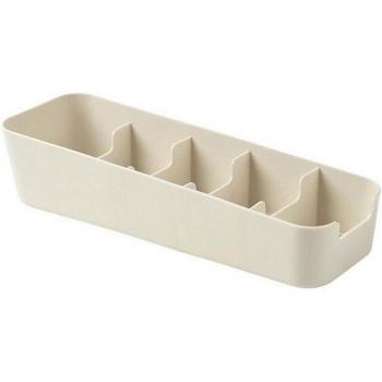 WBBOOMING 5-Section Plastic Drawer Divider