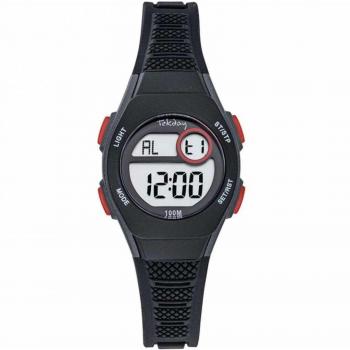 Tekday Montre Noir Silicone pour Enfants