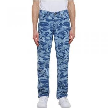 Urban Classics Tapered Fit Jeans mit Laser-Camouflage-Muster
