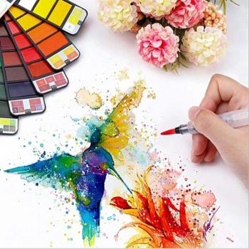 Juego de pintura acuarela portátil
