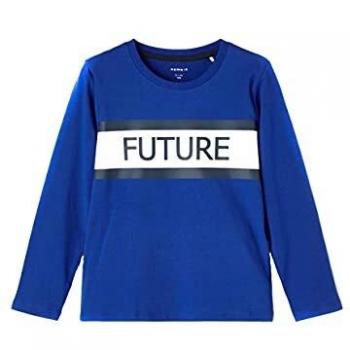 Mini Jungen NMMLAUGE LS Maglia a Manica Lunga Surf the Web 122‑128