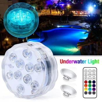 10LED IP68 Unterwasserlicht mit RF-Fernbedienung für Brunnen und Aquarien
