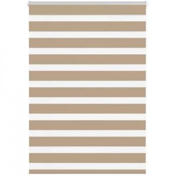 Sand Brown Zebra Blinds 105x100 cm Polyester Fabric