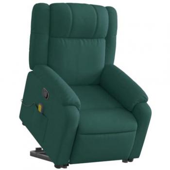 Sillón Reclinable de Masaje VidaXL Verde Oscura