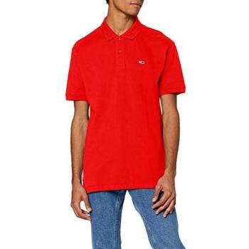 Polo Stretch Tommy Jeans TJM Classics, Rojo, X-Large