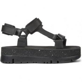 Sandalia Camper “Oruga Up” con diseño logo negro estampado