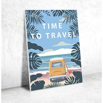 Schildersdoek Time To Travel: 30x40 cm Schilderen op Nummer