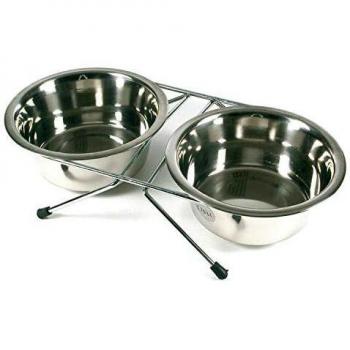 Soporte Inoxidable para 2 comederos