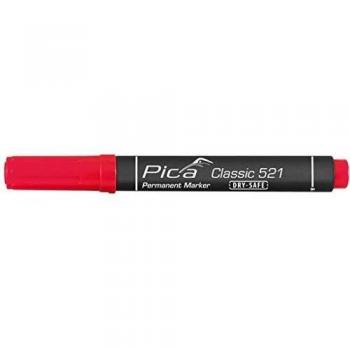 Marqueur Permanent Pica rouge 2-6 mm pointe biseautée (Pack de 10)