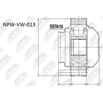 Semiasse NTY 013 VW – Kit di giunto