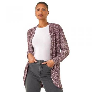 Roman Popcorn Knitted Cardigan – Mauve, Female Size 12